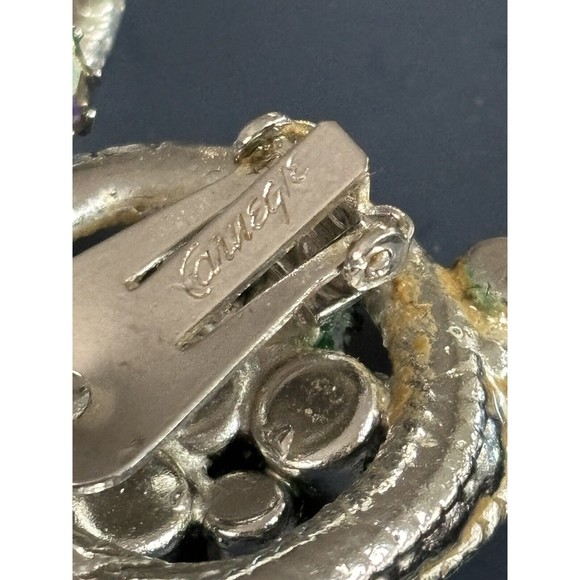 VTG HATTIE CARNEGIE BLUE AURORA BOREALIS & BLUE RHINESTONE NECKLACE EARRINGS - Picture 6 of 8